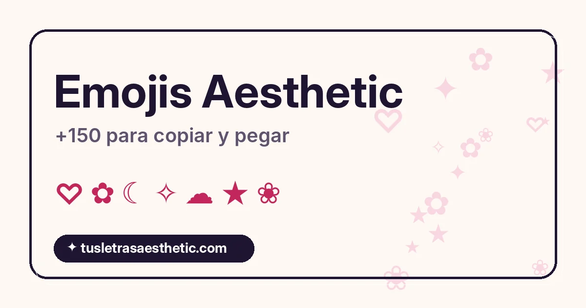 Emojis aesthetic para copiar y pegar: combinaciones de corazones, flores y lazos