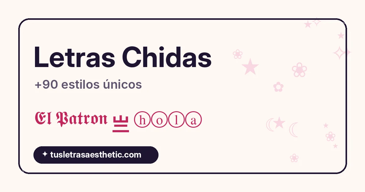 Letras chidas: ejemplos de estilos góticos, gamer y cursivos para copiar